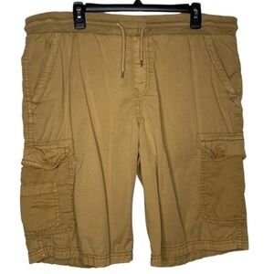 Soft Cargo Shorts (Size:XL, Color:Khaki-Brown)